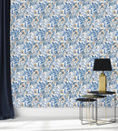 Modish Blue Abstract Design Wallpaper