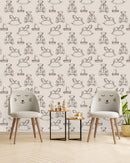 Contemporary Beige Wallpaper for Nursery Vogue