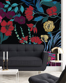 Fashionable Modern Dark Floral Modern Wallpaper