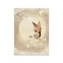 Rabbit Canvas Print Beige Kids Room