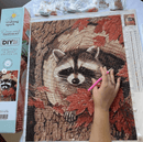 Racoon in the Tree CS2561 15.8 x 19.7 inches Crafting Spark Diamond Painting Kit