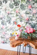 Rad Bromeliad Wallpaper, white
