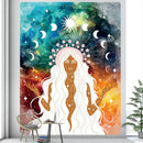 DecorBites™ Boho Girl Tapestry: Hippie Yoga Mat, Sofa Blanket, Home Decor Art