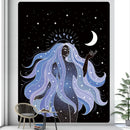 DecorBites™ Boho Girl Tapestry: Hippie Yoga Mat, Sofa Blanket, Home Decor Art