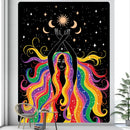 DecorBites™ Boho Girl Tapestry: Hippie Yoga Mat, Sofa Blanket, Home Decor Art