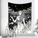 DecorBites™ Boho Girl Tapestry: Hippie Yoga Mat, Sofa Blanket, Home Decor Art