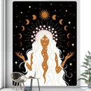 DecorBites™ Boho Girl Tapestry: Hippie Yoga Mat, Sofa Blanket, Home Decor Art
