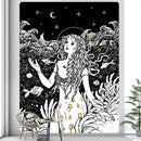 DecorBites™ Boho Girl Tapestry: Hippie Yoga Mat, Sofa Blanket, Home Decor Art