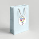 Rainbow Hearts Birthday Favor Labels