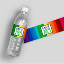 Rainbow Kids Graduation Water Bottle Labels