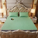 Rainbow striped cartoon print mattress set bedroom quilted cushion