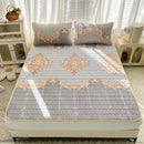 Rainbow striped cartoon print mattress set bedroom quilted cushion