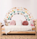 Watercolor Rainbow & Dots - Fabric Nursery Wall Art Decals