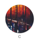 Rainy Stroll Canvas - Circle