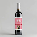 Raise A Glass Pink Graduation Wine Label