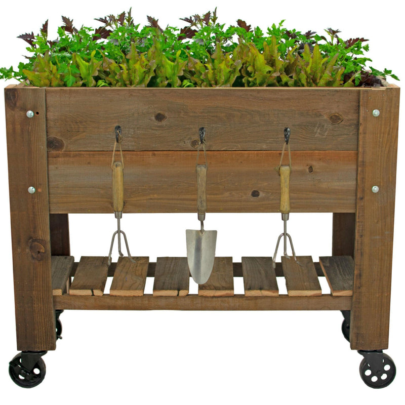 Raised Bed Planter Box on Casters