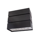 Akicon 36" Stainless Steel Wall Mount Range Hood, 3 Stacks Modern Box with 600 CFM Vent Motor