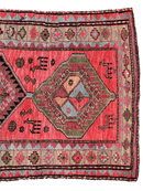 Rare Antique Handmade Caucasian Runner Rug 3’7" x 9’2"