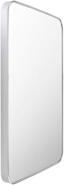 Renna Modern Metallic Silver Wall Mirror