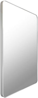 Renna Modern Metallic Silver Wall Mirror