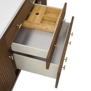 James Martin Myrrin 60" Double Bathroom Vanity, Mid-Century Walnut