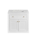 James Martin Chicago 30" Single Bathroom Vanity, Glossy White