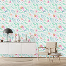 Fashionable Green Leaves Pattern Wallpaper