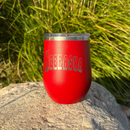 Stainless Steel Nebraska Engraved Stemless Wine Tumbler | 12 oz | Multiple Colors | RCK Creations & More