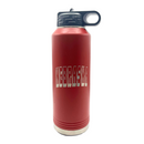40 oz Stainless Steel Water Bottle | Nebraska Engraved | Red | Customizable | RCK Creations & More