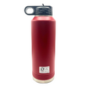 40 oz Stainless Steel Water Bottle | Nebraska Engraved | Red | Customizable | RCK Creations & More