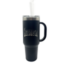 Stainless Steel Nebraska Engraved Tumbler With Handle | 40 oz | Multiple Colors | RCK Creations & More