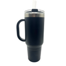 Stainless Steel Nebraska Engraved Tumbler With Handle | 40 oz | Multiple Colors | RCK Creations & More
