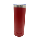 22 oz Stainless Steel Skinny Tumbler | Nebraska Engraved | Red | Customizable | RCK Creations & More