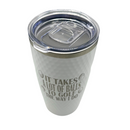 Stainless Steel Vacuum Insulated Golf Tumbler | "It Takes A Lot Of Balls To Golf The Way I Do" | 20 oz | White | RCK Creations & More