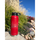 32 oz Stainless Steel Water Bottle | Nebraska Engraved | Red | Customizable | RCK Creations & More