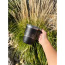 15 oz Stainless Steel Mug Tumbler with Handle | Nebraska Engraved | Black | Customizable | RCK Creations & More
