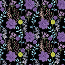 Violet Flowers on Dark Wallpaper