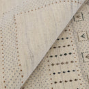 Beige Gabbeh Design Hand Loomed Wool Area Rug