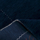 Blue Tribal Border Design Hand Loomed Wool Area Rug