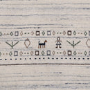 Contemporary Ivory Design Hand Loomed Wool Rug