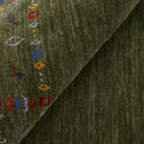 Green Contemporary Design Hand Loomed Wool Area Rug