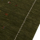 Green Modern Design Hand Loomed Wool Area Rug