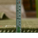 Green Tribal Border Design Hand Loomed Wool Area Rug