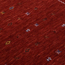 Modern Design Red Hand Loomed Wool Area Rug