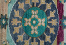 Ready to Ship Peach And Teal Traditional Hand Knotted 8x10 Wool Rug