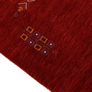 Red Center Medallion Tribal Design Hand Loomed Wool Area Rug