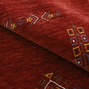 Red Center Medallion Tribal Design Hand Loomed Wool Area Rug