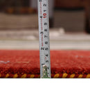 Red Center Medallion Tribal Design Hand Loomed Wool Area Rug