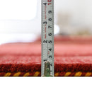 Red Gabbeh Border Design Hand Loomed Wool Area Rug