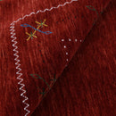 Red Gabbeh Border Design Hand Loomed Wool Area Rug